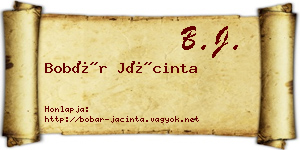 Bobár Jácinta névjegykártya
